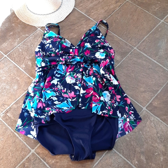 Swimsuits For All Other - SWIMSUITS FOR ALL!  Full Bra Gorgeous Ruffled Baby Doll Swim Suit Adjustable 18